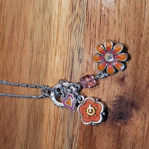 Brighton Cote D'Azur PINK Butterfly & Flowers Bracelet Earrings and Necklace Set - Picture 6 of 8